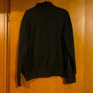 Calvin Klein Men’s XXL Quarter Zip Sweater, Color- Charcoal
